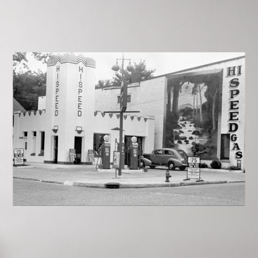 Alte Gasstation Poster (Vorne)