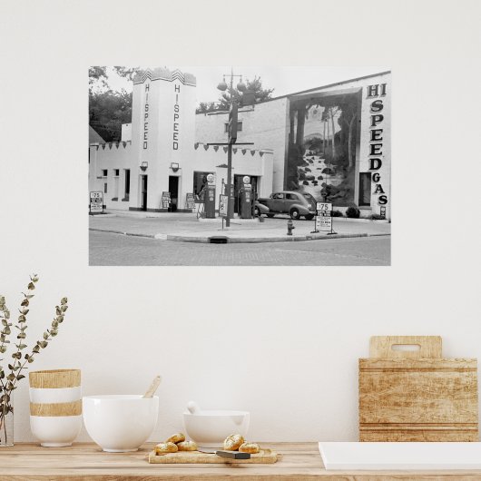 Alte Gasstation Poster (Küche)