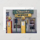 Alte Gasstation Postkarte (Vorne/Hinten)