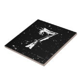 Alte gebeutelte Hausnummer Fliese (Seite)