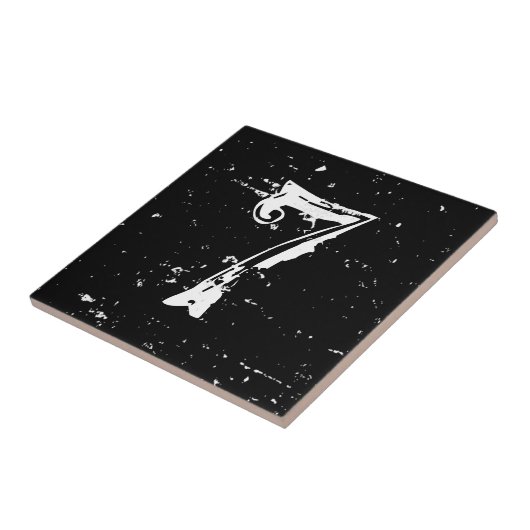 Alte gebeutelte Hausnummer Fliese (Seite)