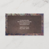 Alte gedrehte Metallgrenze Visitenkarte (Rückseite)