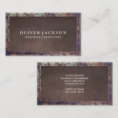 Alte gedrehte Metallgrenze Visitenkarte (Vorne/Hinten)