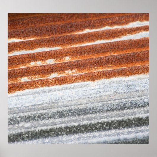 Alte gedrehte Zinkoberflächen-Textur Poster (Vorne)