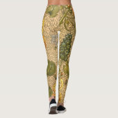 Alte gelbe Blumen Leggings (Rückseite)