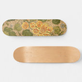 Alte gelbe Blumen Skateboard (Horizontal)