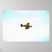 Alte Gelbe Prop Propeller Flugzeug Fotokunst Poster (Vorne)