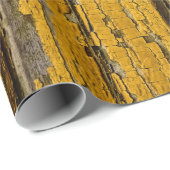 Alte gelbe Tür oder Zaun mit anderer Farbe, nat Geschenkpapier (Rolleneckpunkt)