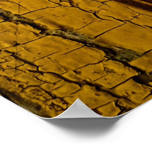 Alte gelbe Tür oder Zaun mit anderer Farbe, nat Poster (Ecke)