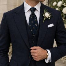Alte Geld-Hochzeits-Schleife Boutonniere Navy