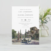 Alte Geld Landgut Foto Hochzeit Einladung (Stehend Vorderseite)