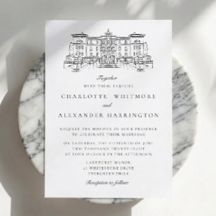 Alte Geldästhetik weiße Hintergrundhochzeit Einladung
