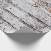 Alte gemalte Ziegelwand mit weißem Peeling Geschenkpapier (Ecke)