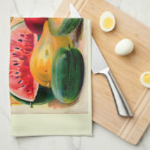 Alte Gemüse- Obst- Blumensaatgutwerbung Geschirrtuch (Viertel Falte)