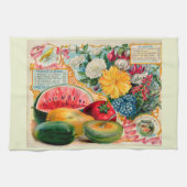 Alte Gemüse- Obst- Blumensaatgutwerbung Geschirrtuch (Horizontal)