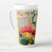 Alte Gemüse- Obst- Blumensaatgutwerbung Milchtasse (Linke Ecke)