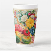 Alte Gemüse- Obst- Blumensaatgutwerbung Milchtasse (Vorderseite)