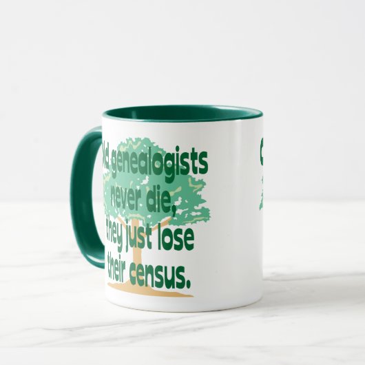 Alte Genealogists die nie Tasse (Vorderseite Links)