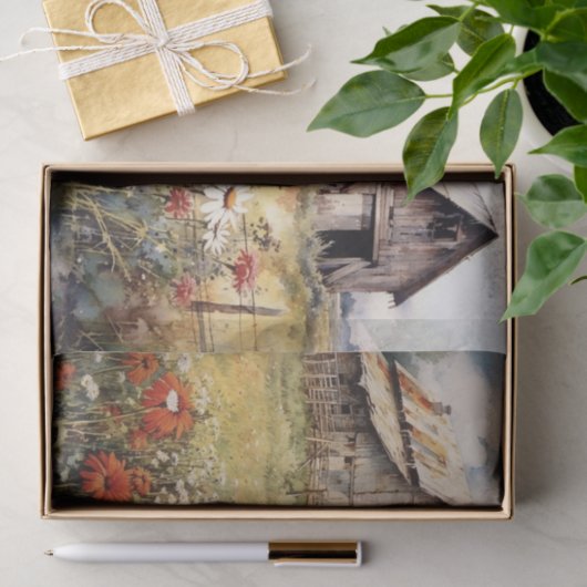 Alte, gequälte Barns Seidenpapier (Geschenk)