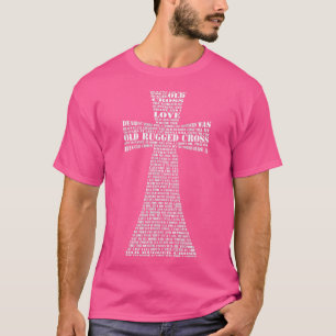 Alte gequetsche Texte in kreuzförmiger Form Christ T-Shirt