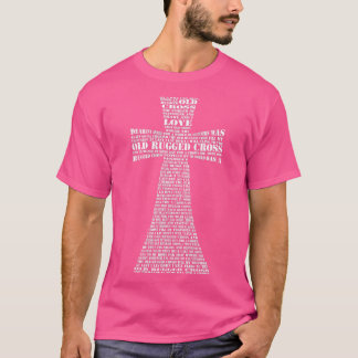 Alte gequetsche Texte in kreuzförmiger Form Christ T-Shirt