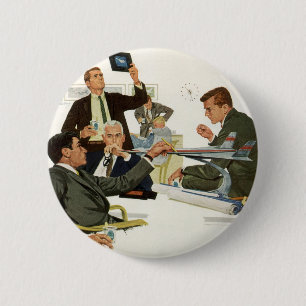 Alte Geschäftswelt, Treffen von Fluglinien-Executi Button