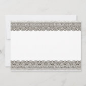 Alte Geschichte Geburtstagsparty mit Steinfrieze Einladung (Rückseite)