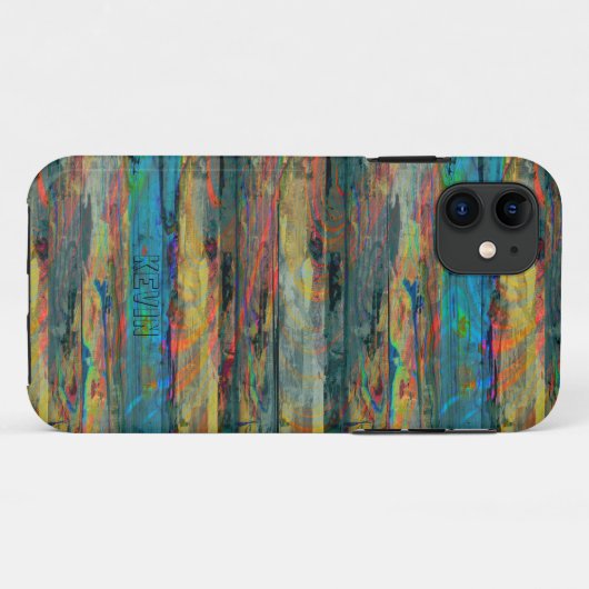 Alte gestrichene Holzkarten Case-Mate iPhone Hülle (Rückseite (Horizontal))