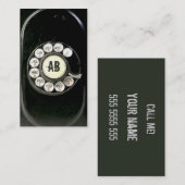 Alte getragene Bakelittelefondrehskala rufen mich Telefonnummerkarte (Vorne/Hinten)