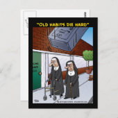 "Alte Gewohnheiten Die schwer" Postkarte (Vorne/Hinten)