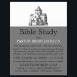 Alte gezeichnete Kirche, Christliche Bibelklassenw Flyer<br><div class="desc">Alte Skizzenkirche,  Christliche Bibelklasse-Werbe-Flyer vom Business Card Store.</div>