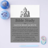 Alte gezeichnete Kirche, Christliche Bibelklassenw Flyer (Einzeln)