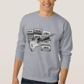 Alte Gitarre und alte Kassetten Sweatshirt (Vorderseite)
