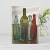 Alte Glasflaschen 2 Feiertagskarte (Stehend Vorderseite)