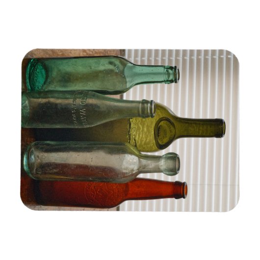 Alte Glasflaschen 2 Magnet (Horizontal)