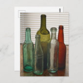 Alte Glasflaschen 2 Postkarte (Vorne/Hinten)