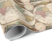 Alte globale Karte Geschenkpapier (Rolleneckpunkt)