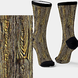 Alte Gnarly Wood Bark Textur Socken