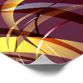 Alte Gold Abstrakte Kunst Poster (Ecke)