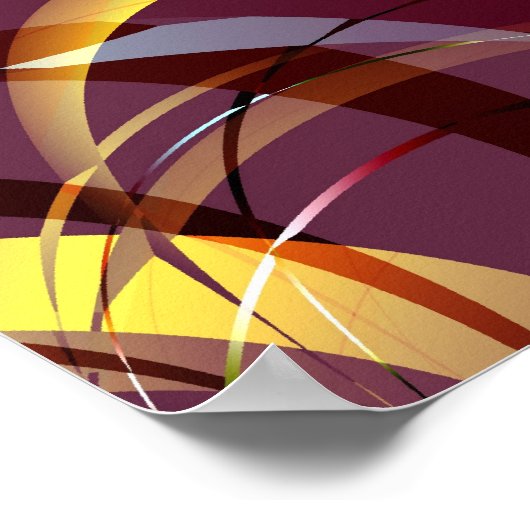 Alte Gold Abstrakte Kunst Poster (Ecke)