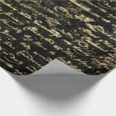 Alte Gold Handschrift, anpassbare Hintergrundfarbe Geschenkpapier (Ecke)