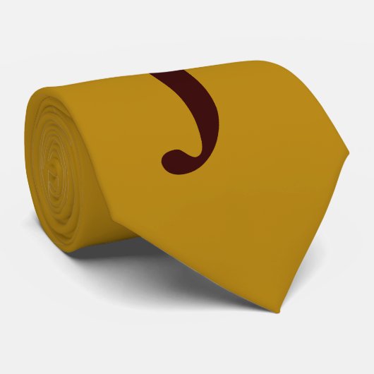 alte Goldfarbe mit Monogramm Krawatte (Gerollt)