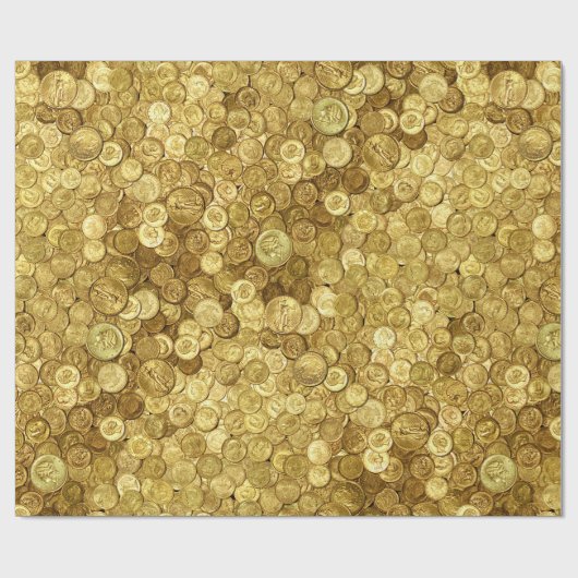 Alte Goldmünzen Geschenkpapier (Flach)