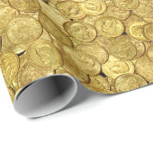 Alte Goldmünzen Geschenkpapier (Rolleneckpunkt)