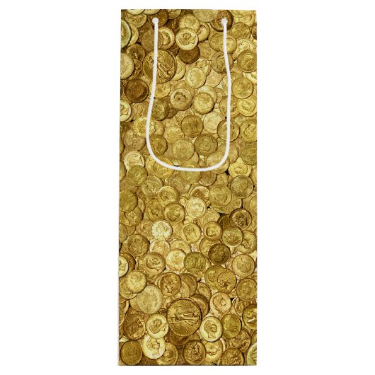 Alte Goldmünzersammlung Geschenktüte Für Weinflaschen (Vorderseite)
