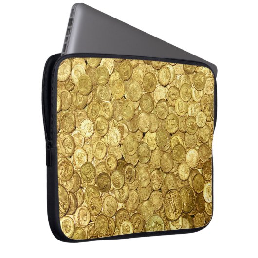 Alte Goldmünzersammlung Laptopschutzhülle (Vorne Rechts)