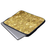 Alte Goldmünzersammlung Laptopschutzhülle (Vorne Knopf)