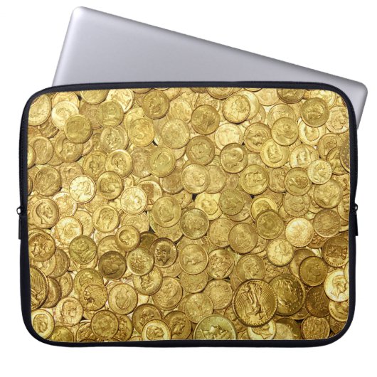 Alte Goldmünzersammlung Laptopschutzhülle (Vorderseite)
