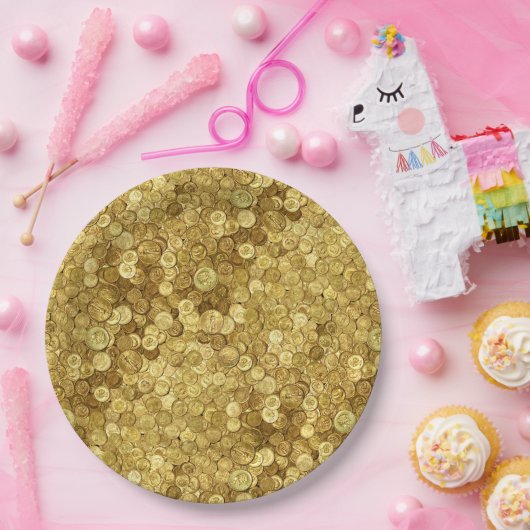 Alte Goldmünzersammlung Pappteller (Party)