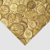 Alte Goldmünzersammlung Seidenpapier (Detail)